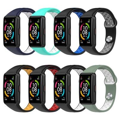 China Rubber For Huawei Honor Band 6 Silicone Wrist Strap For Huawei Band 6 Wristband Wristband Belt for sale