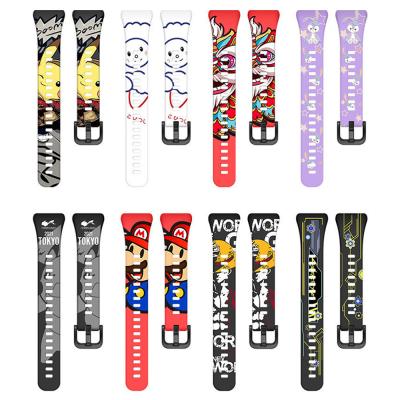 China Camouflage Rubber Wrist Strap For Huawei Honor Band 6 Silicone Wristband Strap For Huawei Band 6 Watch Band for sale