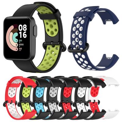 China For Xiaomi MI Watch Lite Silicone Watch Band For Xiaomi MI Watch Lite Dual Color Strap Belt For Redmi Watch Strap for sale