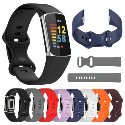 China For Fitbit Charge 5 2021 Newest Silicone Watch Band For Fitbit Charge 5 Smart Strap Wristband Wristband Accessories for sale