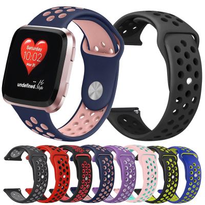 China Silicone Sports Wrist Strap for Fitbit Versa/Versa 2/Versa Lite Smart Watch Band for sale