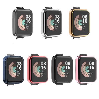 China For Xiaomi MI Watch Lite Plating TPU Protector Case Cover For Xiaomi MI Watch Lite Full-Page Protective Bumper Shell For Redmi Watch Case for sale