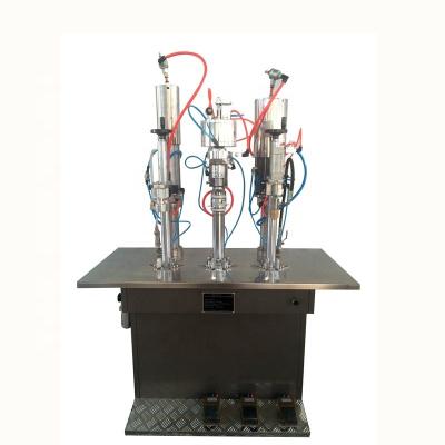 China Beverage 3 in 1 semi automatic aerosol filling machine for sale