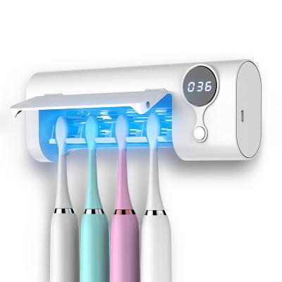 China ABS Friendly Oral Health Care EPA and Bacteria Report Rechargeable Toothbrush Holder UV-C Sanitizer Portable Toothbrush Sterilizer for sale