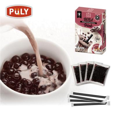 China Instant Bubble Tea Boba Tapioca Pearls Instant Bubble Tea Pearl Boba Tea (Frozen/Red) Beans for sale