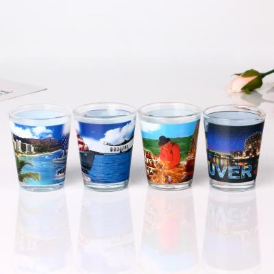 China Wholesale Sublimation Color Gradient Shot Glasses Viable Souvenirs Shot Glasses for sale