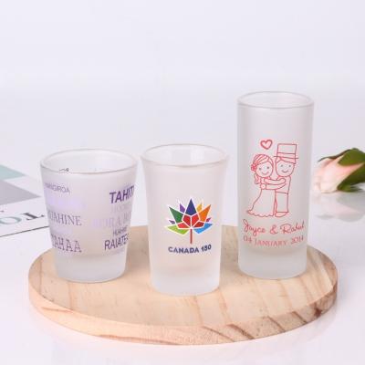 China Viable Special 3oz Sublimation Shot Glass Mug Frosted Personalized Shotglass Beer Mug Shot Glass Combination for sale