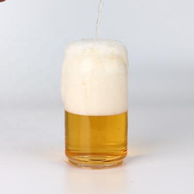 China Direct heat resistance control man beer can glass blown bulk factory accepted 16oz for sale