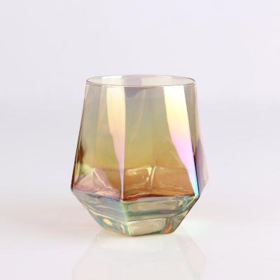 China Wholesale Background Luxury Handcrafted Iridescent Holders Jar Candle Centerpieces for sale