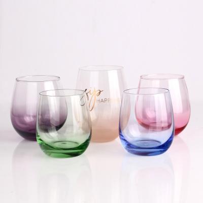 China Custom Machine Made Stemless Wine Glasses from Simiplicity Crystal Clear Set Lead Free for sale