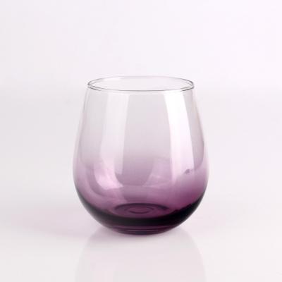 China Simiplicity Purple Colored Wine Glasses Wholesale Custom Rose Shaped Wine Glasses For Decorations for sale