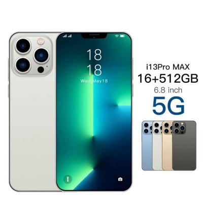 China Dual SIM Card i13 Pro + Max 6.7 inch 16GB + 512GB Android Smartphone 10 Core 5G LEFT Phone 3 Camera Face ID Unlocked Version Mobile Phone for sale