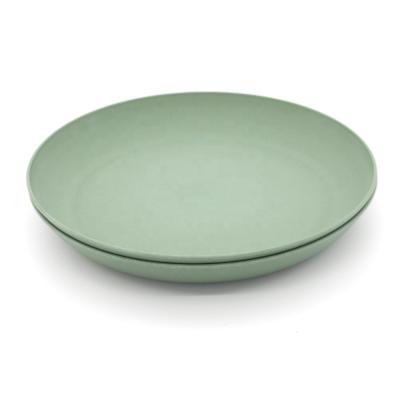 China Minimalist Biodegradable Eco-friendly Fiber Tableware Dish Colorful Picnic Dish for sale