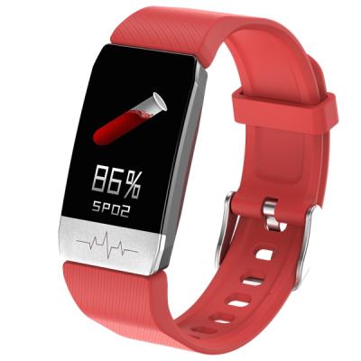 China Touch Screen T1 Smart Watch Body Temperature Measurement Thermometer with ECG Smart Watch for sale