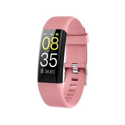 China Color Touch Screen Heart Rate Smart Bracelet F07t Fitness Tracker Body Temperature Monitor Smart Wristbands for sale