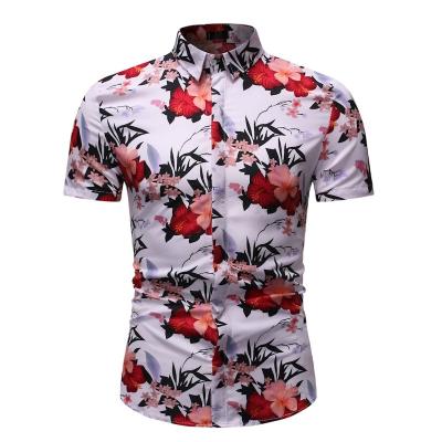 China Fashionable Casual Men's Shirt Wholesale Price Custom Anti Shrink Printing Short Sleeve Shirts For Men for sale