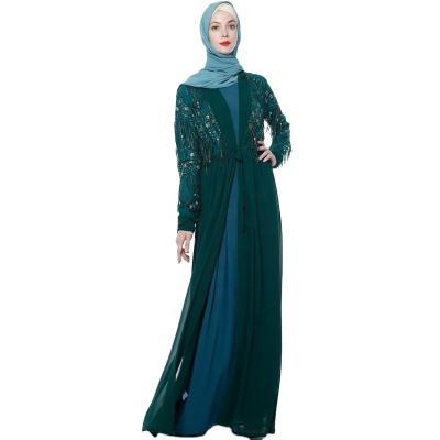 China New Embroidery Women Daily Casual Formal Abaya Muslim Ethnic Ramadan Dresses 2021 Long for sale