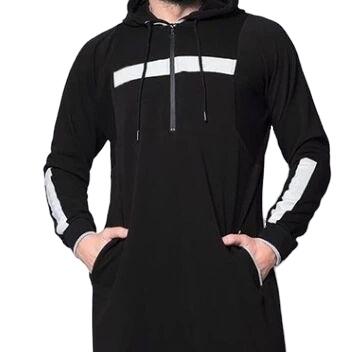 China 2021 New Abaya Muslim Robe Muslim Men's Long Hood Long Hood for sale