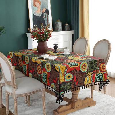 China Central Statistical Modern People's Bohemian Ethnic Net Red Homestay Style Simple Modern Tablecloth for sale