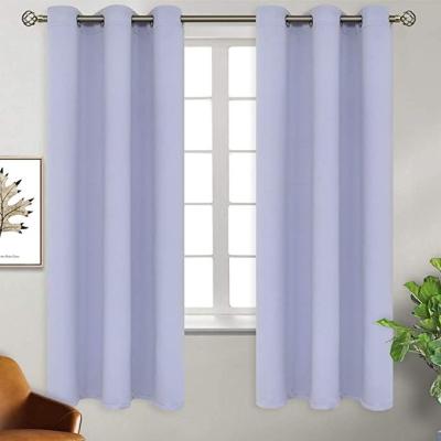 China Popular Simple Blackout Thermal Insulated Grommet Blackout Curtains For Patio Curtain Fabric Waterproof Blackout for sale