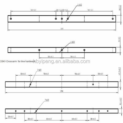 China Q235 Carbon Steel Galvanized /U Cross Channel / Steel Channel Galvanized Arm Cross Arm Steel Arm Hot Dip for sale