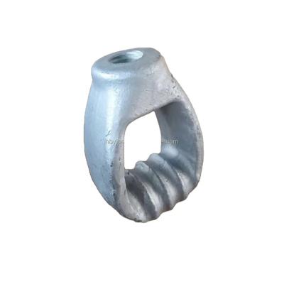 China Q235steel hot dip galvanized forging thimble eye nut for power line fitting for sale