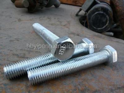 China Hot Galvanized Carbon Steel Long Hex Bolt / Machine Bolt With Washer And Nut for sale