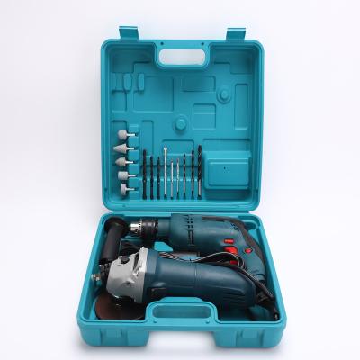 China NEW Hot Selling 2PCS Impact Drill Jig Saw And Angle Grinder Professional Lightweight Power Electrical Tool Sets For Garden for sale