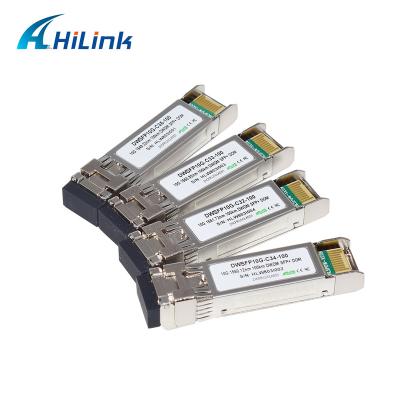 China FTTX 10GBASE-ZR 100KM 10G C17-C61 100km DWDM SFP+ DWDM Optical Transceiver Duplex LC DOM for sale