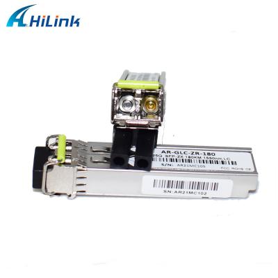 China Long Distance FTTX 180KM For 1.25G Ethernet 1550nm 1000BASE-ZX GE SFP Transceiver APD SMF Module for sale