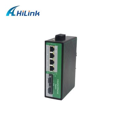 China SC POE + 2-Port Industrial Grade Fiber Media Converter 4-Port RJ45 10/100Mbps for sale