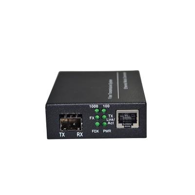 China Optional 10/100/1000Base-TX to 1000Base-FX SFP Media Converter 10/100/1000 for sale