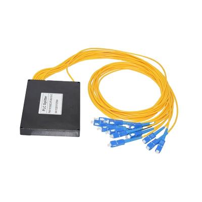 China FTTH PLC 1x12 Splitter ABS Box Mini Tube Cassette Passive Type With SC UPC Connector for sale