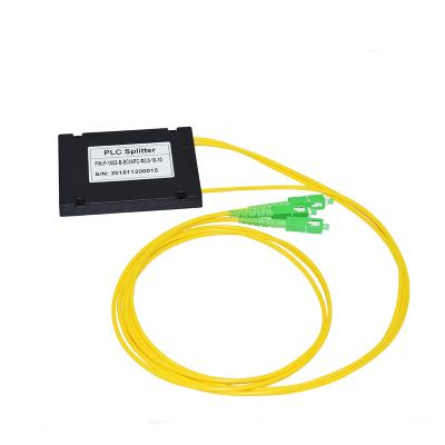 China FTTX Passive ABS Box Package 1x2 PLC Splitter GPON EPON PLC FC/APC Optical Connector for sale