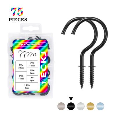 China good quality & High Quality Eckj Reasonable Price 75 Pieces/Set 6 Cup Screw Hook Wall Hook Self Tapping Hook for sale