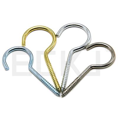 China Pan Galvanized Metal Hook Screw Thread Shank Eye Threaded Ring Hook Screw for sale