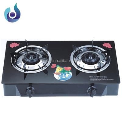 China Home Use Tempered Glass Gas Stove Electronic Candle YD-GSG225 for sale