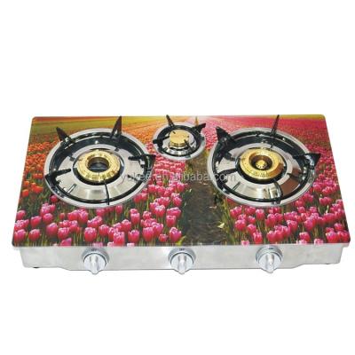 China Wholesale Home Modern Knobs Household Use Table Top Cover Gas Stove Glass Auto Ignition Auto Ignition for sale