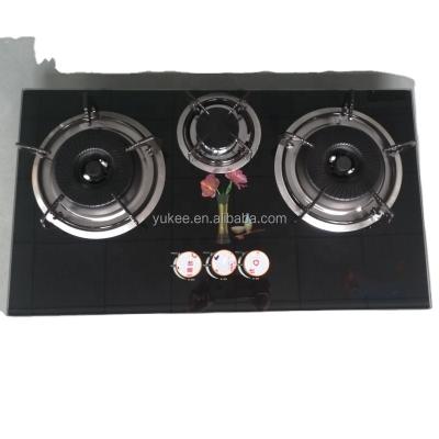 China Chinese Manufacture Type Tempered Glass Triple Burner Gas Stove Gas Hob Gas Hob Bengal Household Best Selling Gas Cooktops for sale