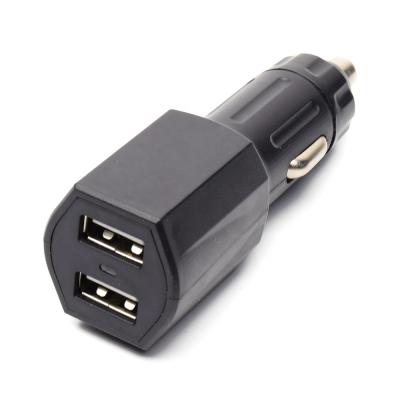 China Replaceable 5A Fuse Input DC 12V Dual Output 5V 4.8A USB Car Charger Power Adapter Car Cigarette Lighter for sale