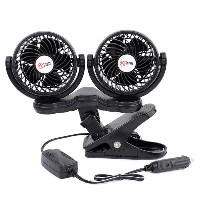 China Universal Main Fan for 12V and 24V Dual Clip Cars, 4 Inch Clip Fans Electric Car, 360 Degree Rotating Cooling Air Fan for sale