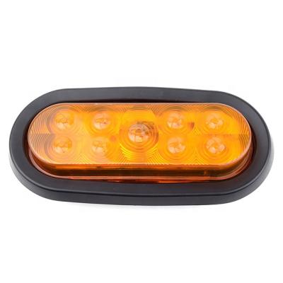 China ABS/PC/PVC DC12-24V Red Oval Sealed Turn Signal and LED Running Light Kit with Light, Grommet and Plug for Truck, Trailer for sale