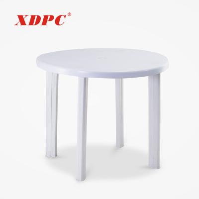 China Eco-friendly wholesale cheap patio outdoor plastic round tea coffee table for garden for sale