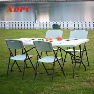 China Foldable Outdoor Wedding Dining Plastic Folding Chairs And Tables For Events for sale