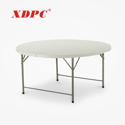 China Eco-friendly 6 8 10 outdoor 12 seater plastic wedding round folding dining table for sale