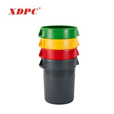 China Wholesale 13 Viable 32 Gallon Plastic Round Outdoor Trash Can With Lid for sale