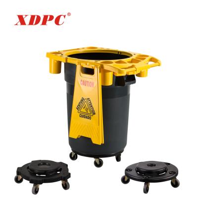 China Sustainable Plastic Water Bucket Bin Cart Cart For Round Bin for sale