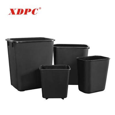 China Sustainable Cheap Rectangular Plastic Waste Basket Bin Waste Box for sale