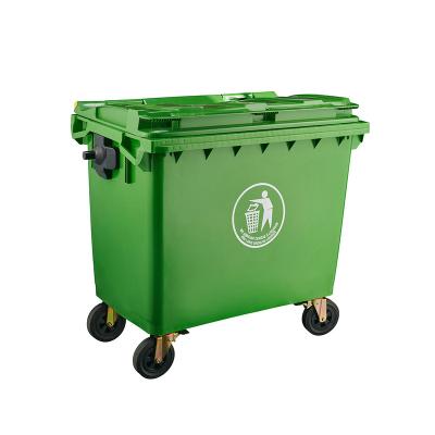 China 660 Liter Sustainable Plastic Waste Dust Waste Bin Bin 660l Bin for sale