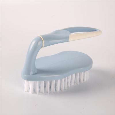 China Sustainable Factory Price Eco Friendly L Shape Tpr And Plastic Clothes Scrubbing Laundry Cleaning Brush for sale